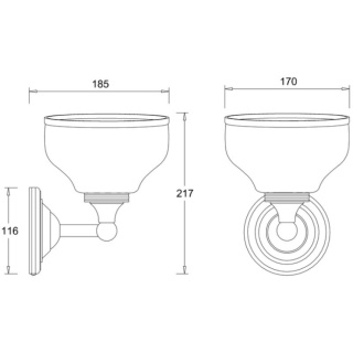 Burlington LED Bathroom Round Wall Light with Chrome Base & Opal Glass Shade